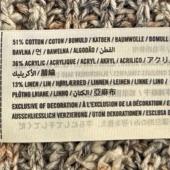 Abercrombie & Fitch Sweater XS Cropped Chunky Knit Neutral Crewneck Pullover - Picture 11 of 15